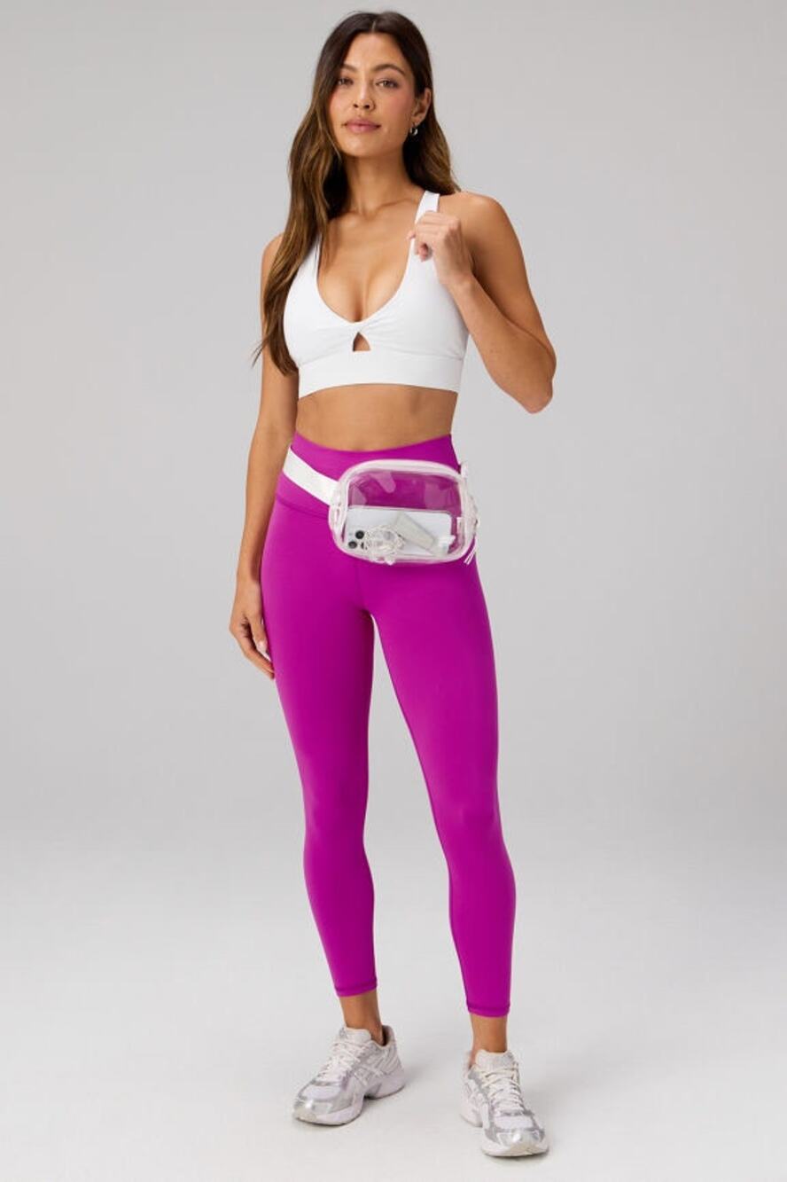 New Fabletics Define High-Waisted 7/8 Legging Viva Magenta size M